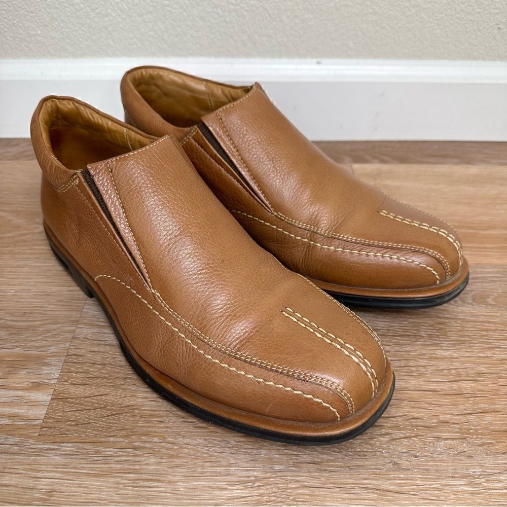 Sandro Comfort Walk Men’s Brown Leather Slip On Loafers, Size 10D